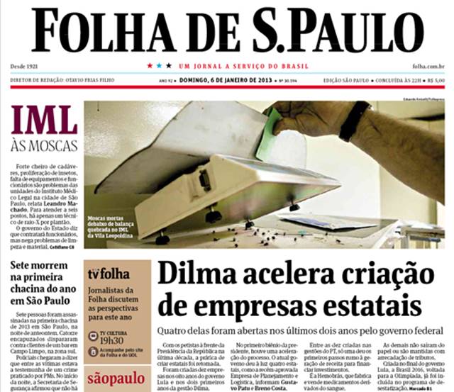Jornal Folha de São Paulo