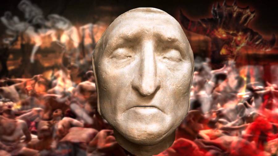 A máscara mortuária de Dante Alighieri, Inferno