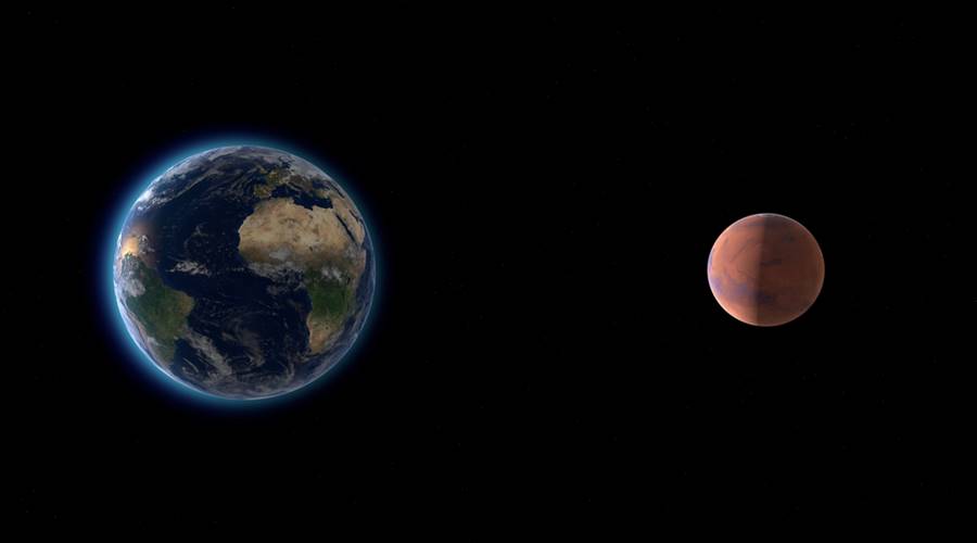 A distância entre a Terra e Marte, um dos principais problemas para a viagem para Marte