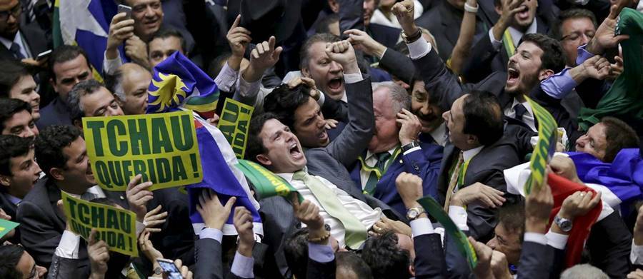 Uma da votações do afastamento de Dilma Rousseff