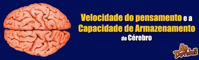 Velocidade do pensamento e a capacidade de Armazenamento do Cérebro